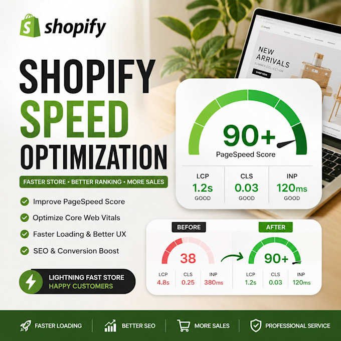 fix slow shopify website and optimize core web vitals