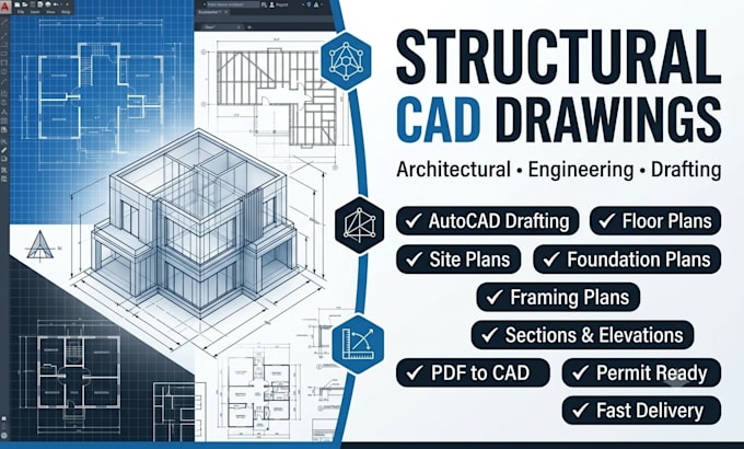 do structural cad architectural engineer drawings drafting and engineering plans