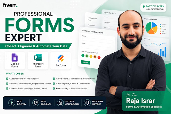 create google form, microsoft form, and jotform with automation and reporting