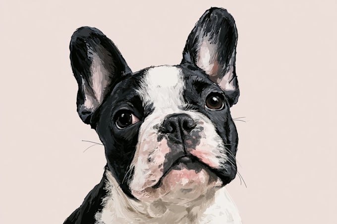 draw custom pet portrait, digital pet, pet drawing