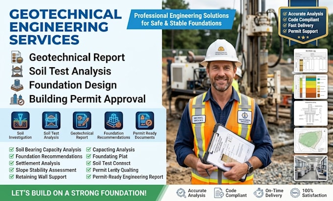 do geotechnical report soil test analysis foundation an building permit approval