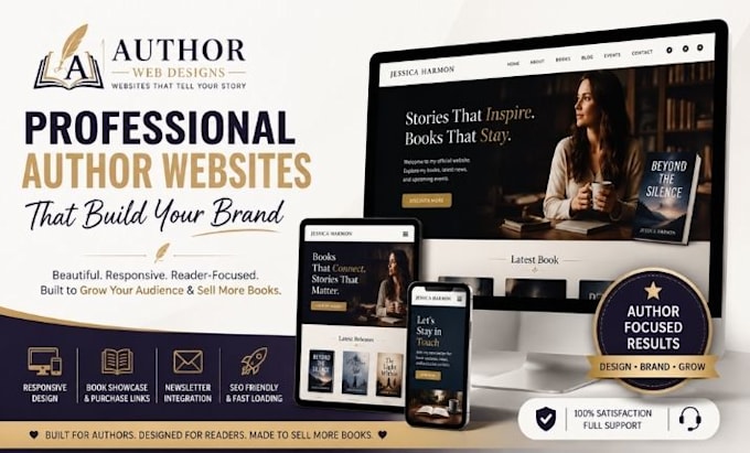 do author website, book author website, ebook website, author landing