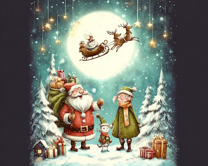 create festive holiday christmas design illustration