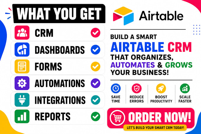 setup airtable CRM database and automation