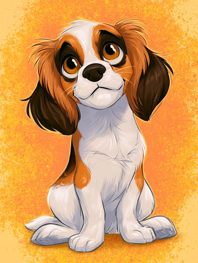 create disney pet portrait illustration