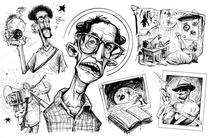 create pen and ink illustrations