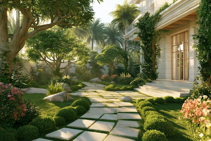 design home garden,pool,patio, villa landscape