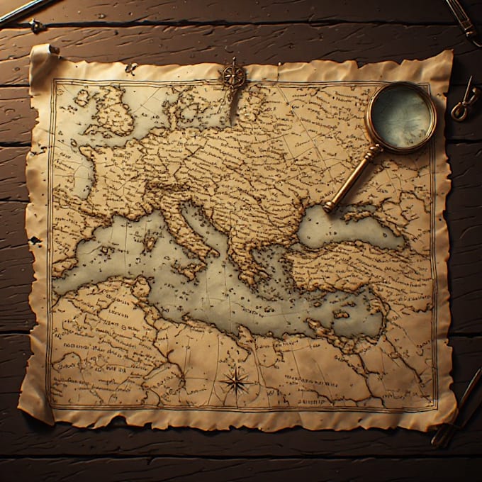 design custom vintage historical replica maps