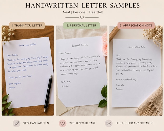 write custom handwritten letters