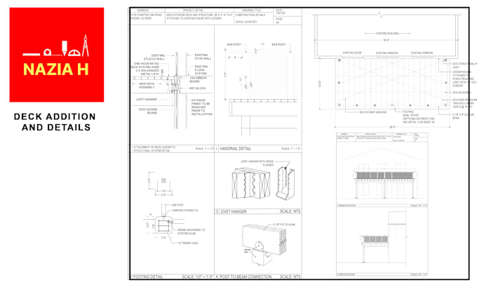 deck or patio addition drawings