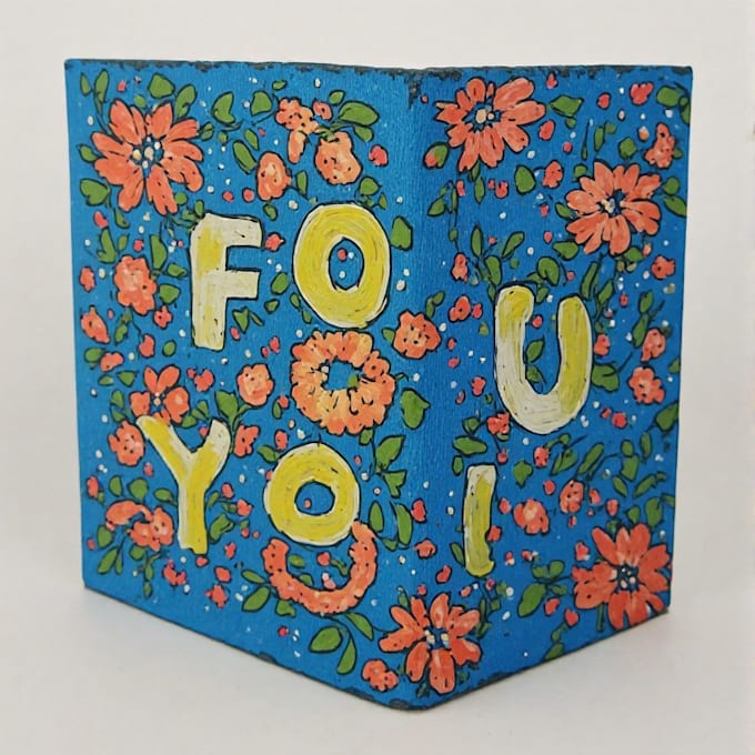 create a handpainted book cover for you