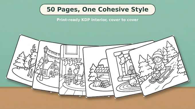 create a complete KDP coloring book interior ready to publish