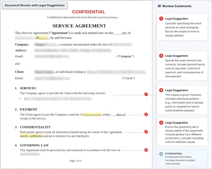 provide legal document consultations