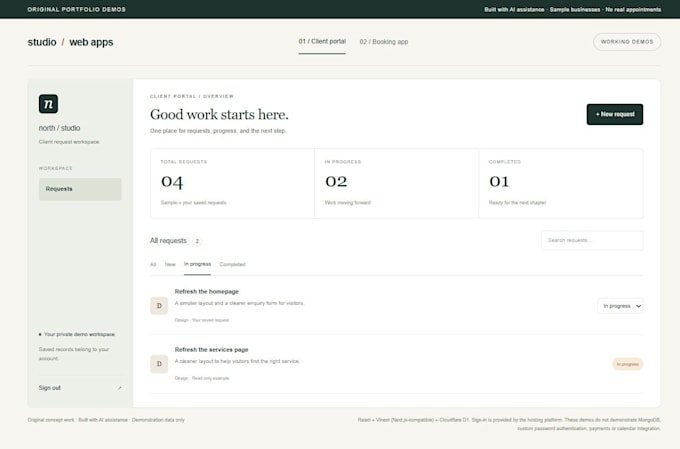 build a full stack web app with nextjs and react