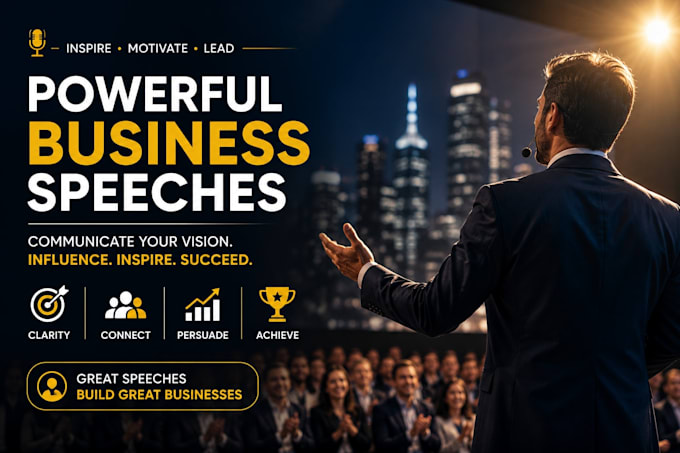 write a powerful business speech