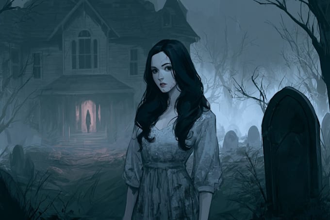 draw terrifying horror monster illustration