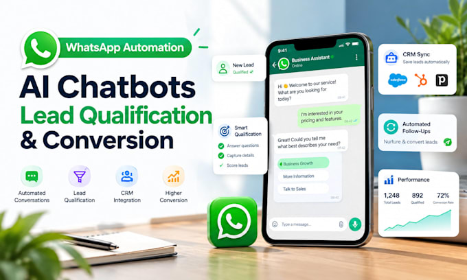 build whatsapp automation chatbot for lead qualification