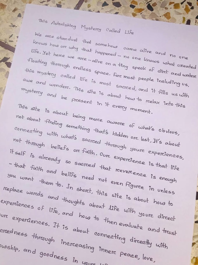 provide clean and attractive handwriting services