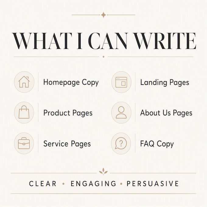 write professional website copy for your business