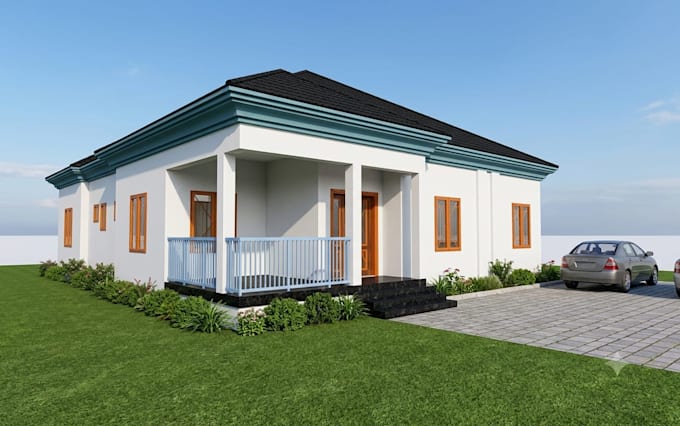 convert 2d plan to 3d revit bim model and rendering