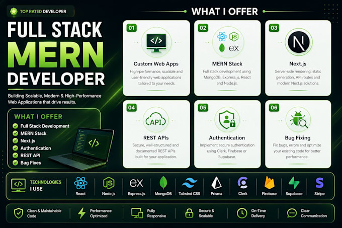 develop a full stack mern web application