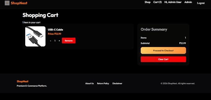 develop a full stack mern e commerce website