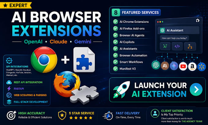 develop ai chrome firefox browser extensions ai agents copilot and automation