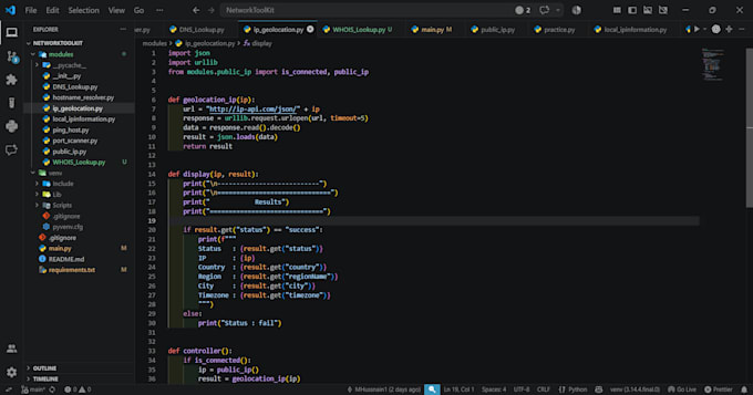 develop python scripts, automation tools, and networking utilities
