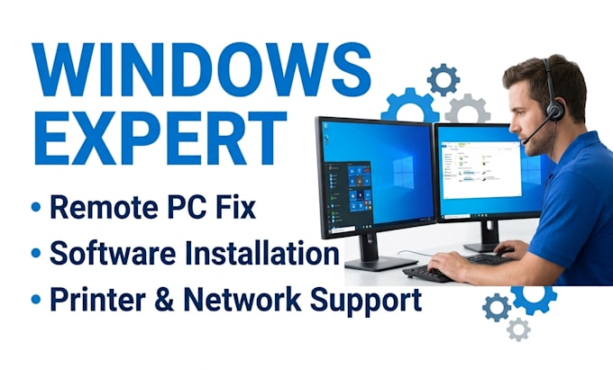 provide remote IT support for windows PC troubleshooting
