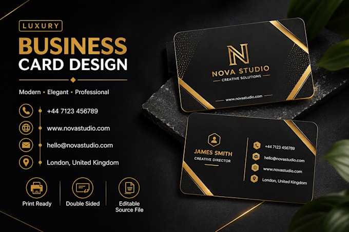 design a professional business card for your brand