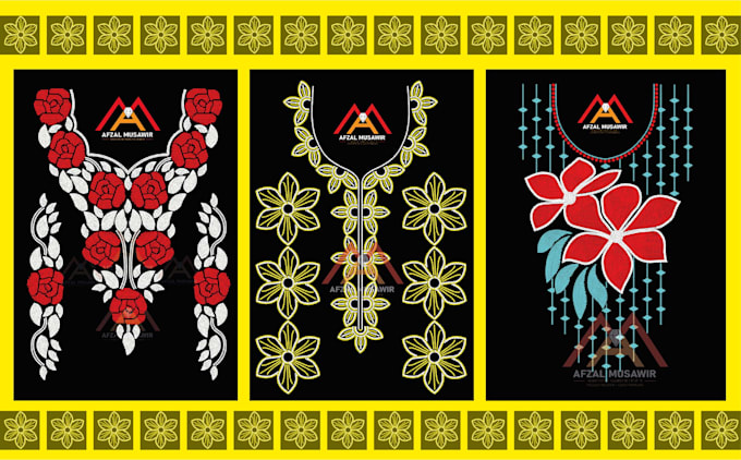 design custom rhinestone neckline template and svg pattern