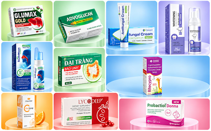 design professional pharmaceutical packaging, box and label