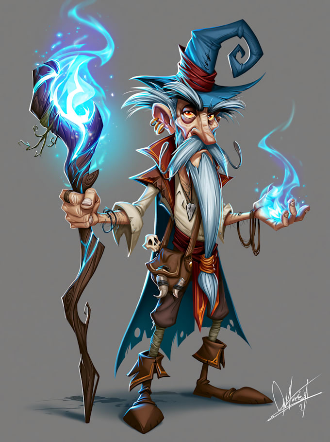 draw 2d game character illustration and concept art