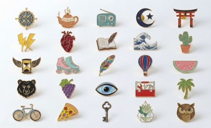 design custom soft enamel pin, hard enamel pin artwork for production