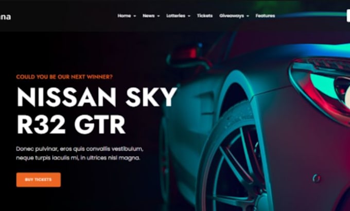 design wix raffle website fundraising raffle website prize draw website