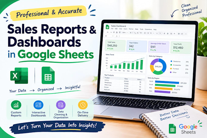 create sales reports and dashboard in google sheets