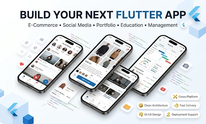 be your flutter developer for android and ios apps