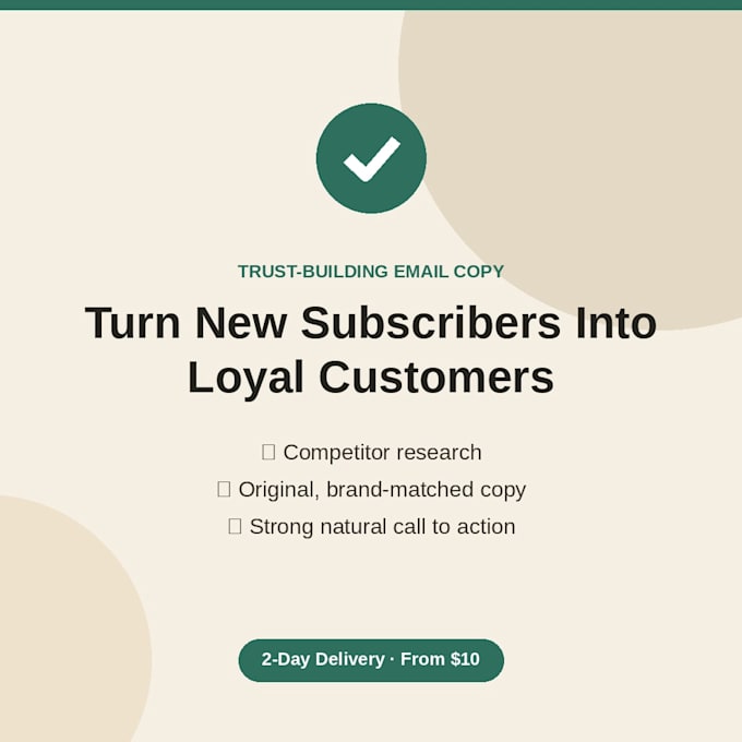 write a welcome email that builds trust and drives sales