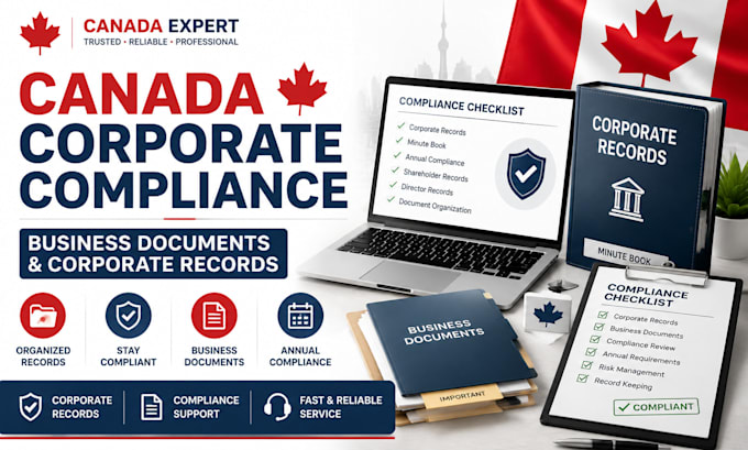 prepare canada corporate compliance documents and records