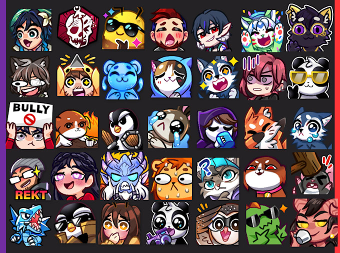 draw charming emotes and badges