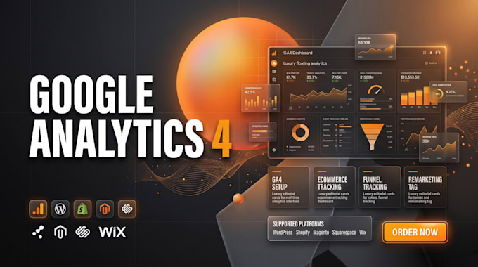 set up google analytics 4, search console, and data studio reporting