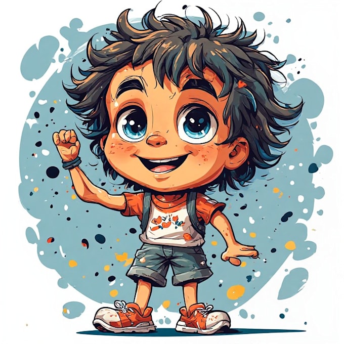 create cartoon kids book illustrations