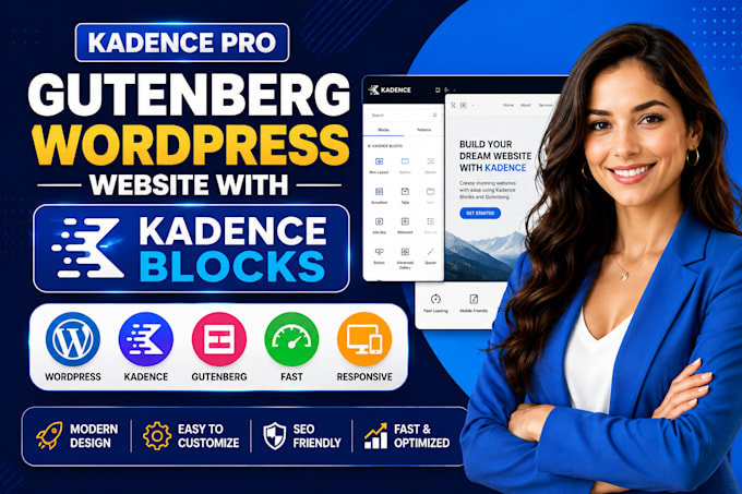 design fast gutenberg kadence wordpress website with kadence blocks kadence pro