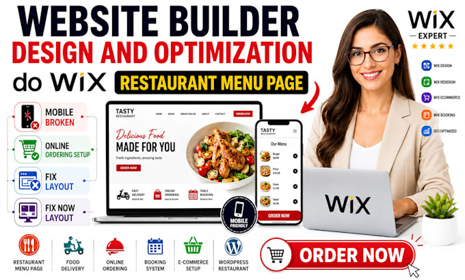 do wix restaurant menu page mobile broken online ordering setup fix now layout