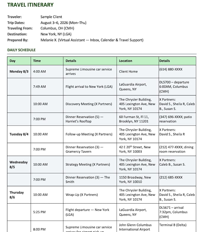 manage your inbox, calendar, and travel