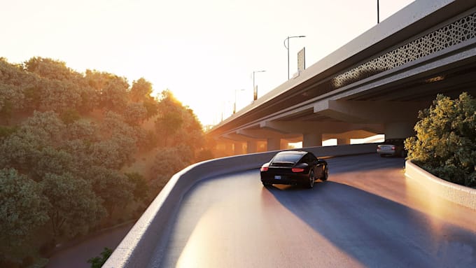 design realistic 3d bridges, flyovers and highway structures