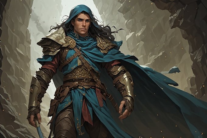 illustrate a marvelous rpg dnd character art