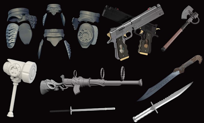 cosplay props 3d weapons 3d gun 3d model 3d props cosplay 3d model for print