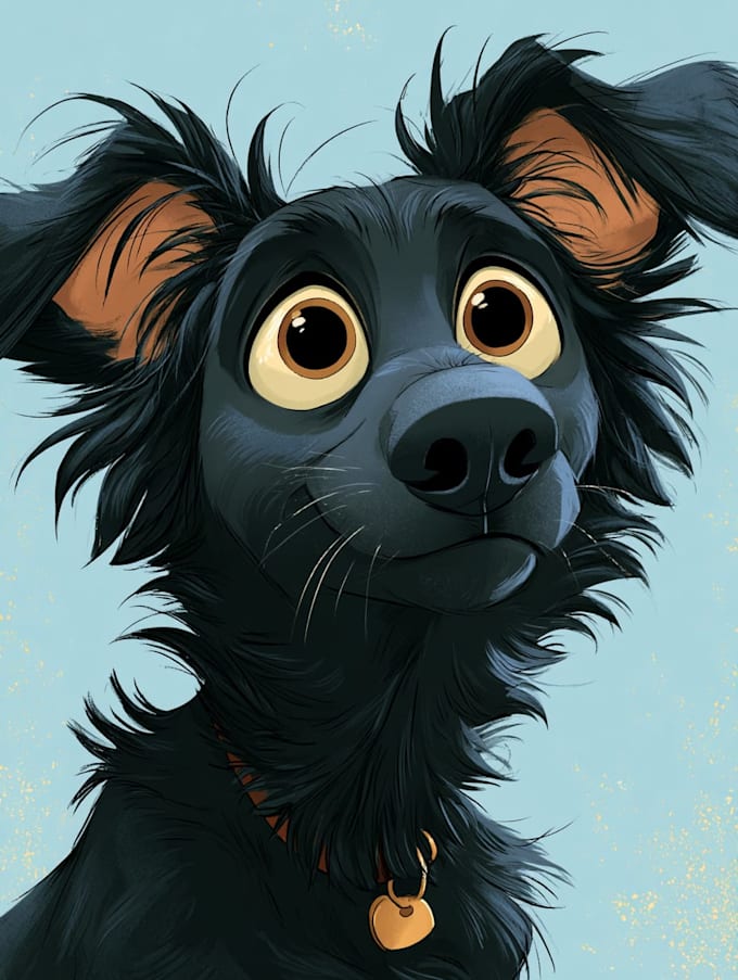 draw disney pet portrait illustration