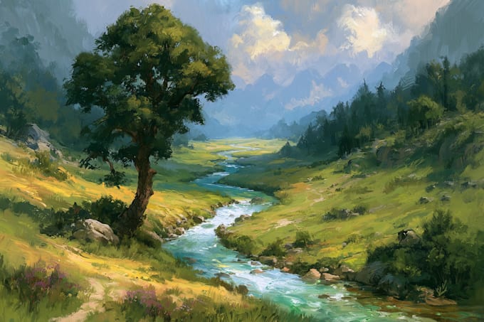 paint oil painting landscape